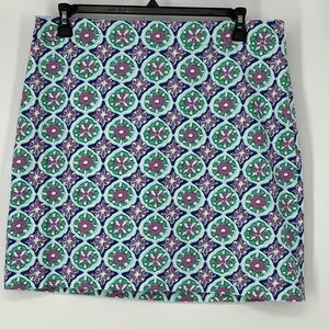 TALBOTS A LINE SKIRT COTTON SPANDEX FLATTERING,‎ FULLY LINED W/LEFT SIDE ZIPPER